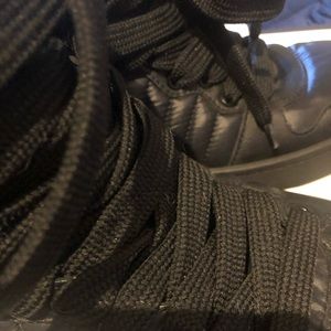 Brand New Black Leather Gucci Sneakers